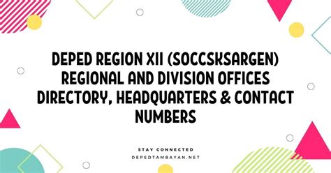 Region 12 Directory – DepEd SOCCSKSARGEN.